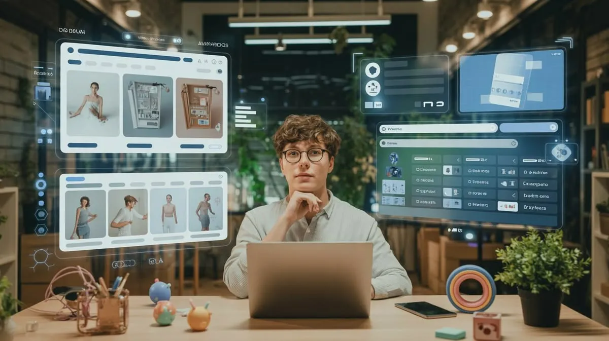 Person browsing the web on a laptop